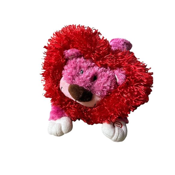 Hallmark Other - Valentine Plush Hallmark Pink Red Lion Heart Purrcy